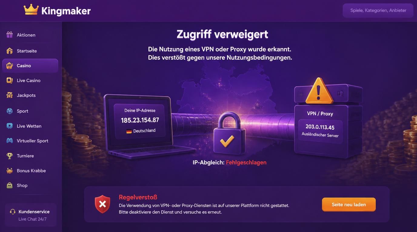 VPN, IP, Standort, Warnung